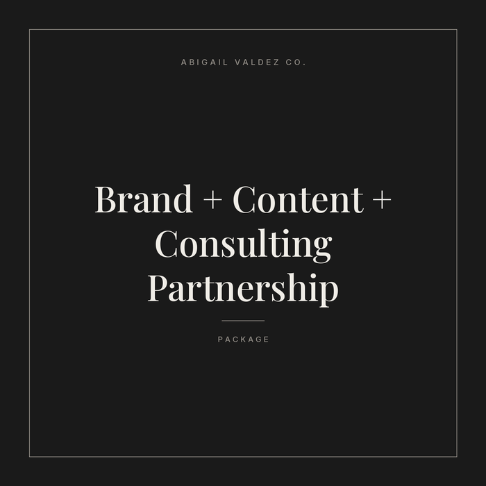 Brand + Content + Consulting Partnership