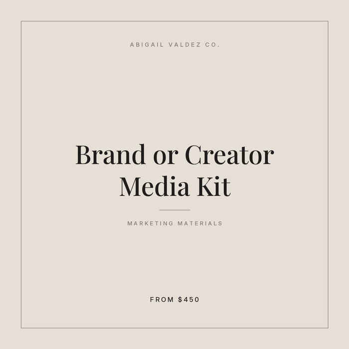 Brand or Creator Media Kit