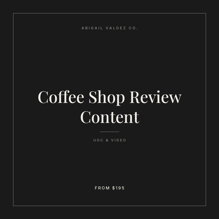 Coffee Shop Review Content