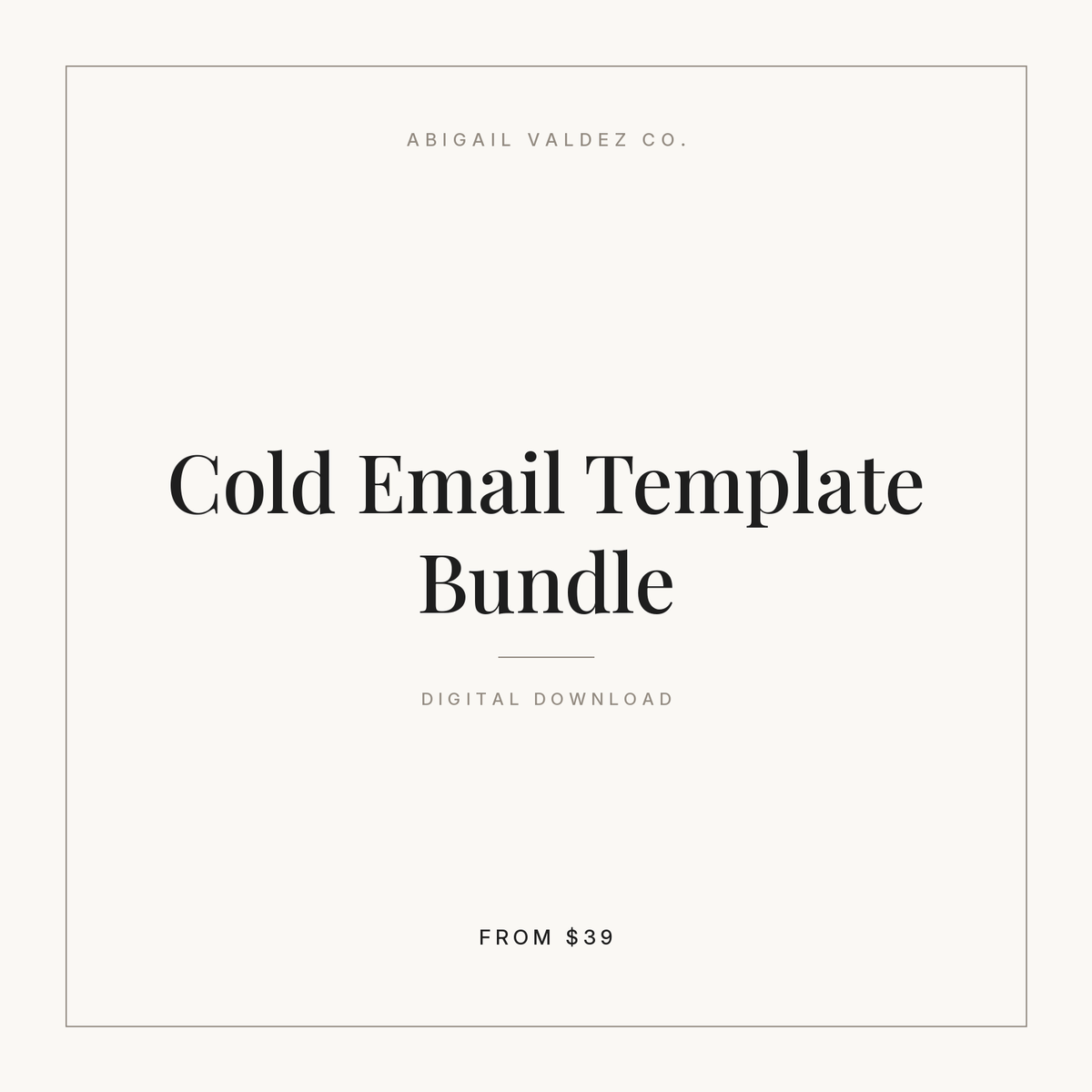 Cold Email Template Bundle