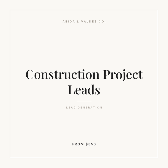 Construction Project Leads