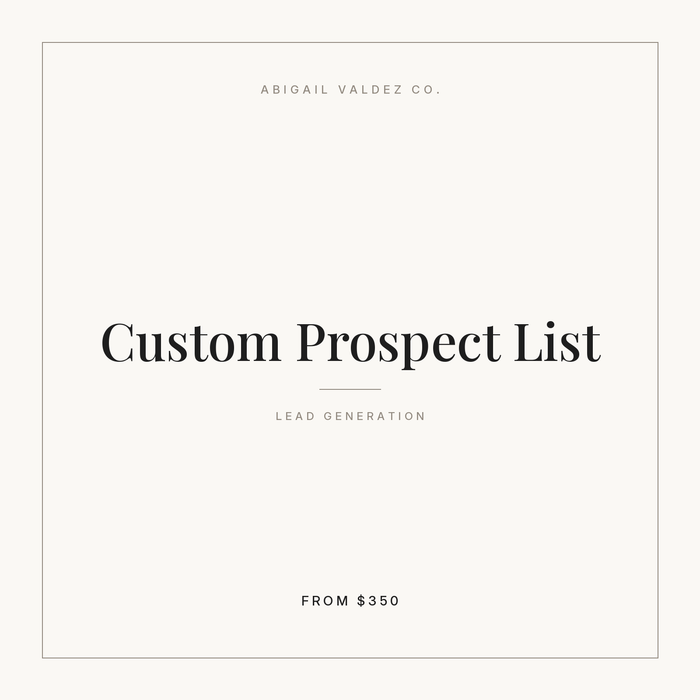 Custom Prospect List