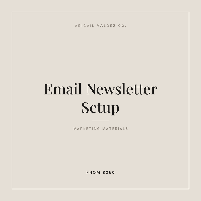 Email Newsletter Setup