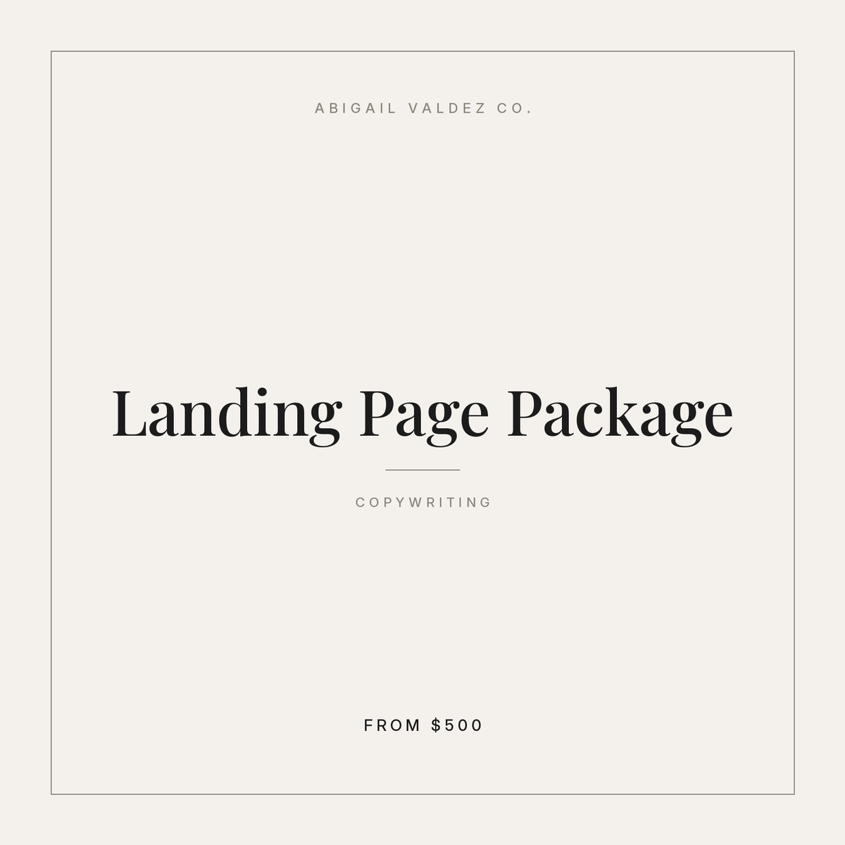 Landing Page Package