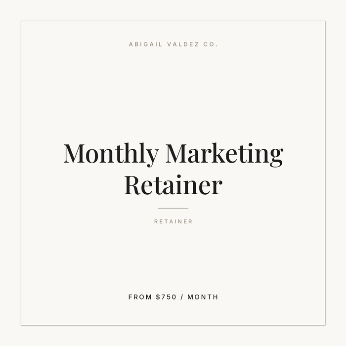 Monthly Marketing Retainer
