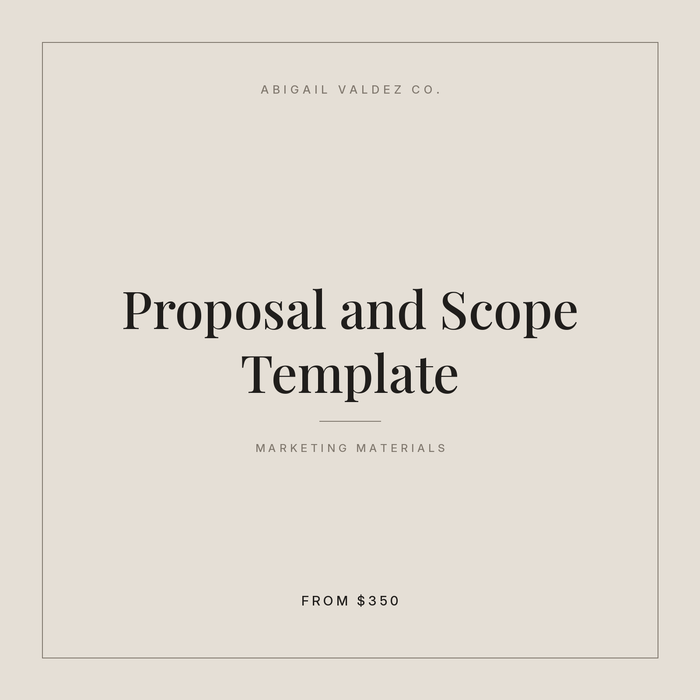 Proposal and Scope Template