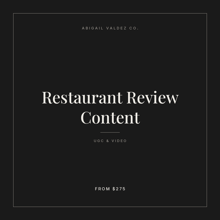 Restaurant Review Content