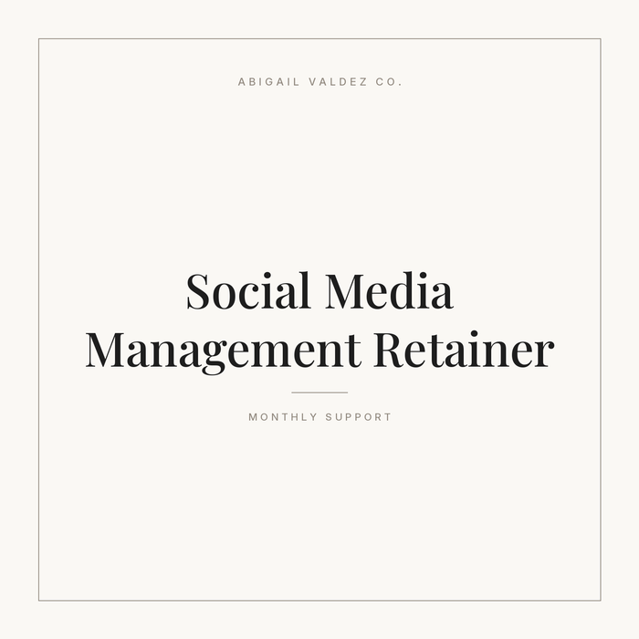 Social Media Management Retainer