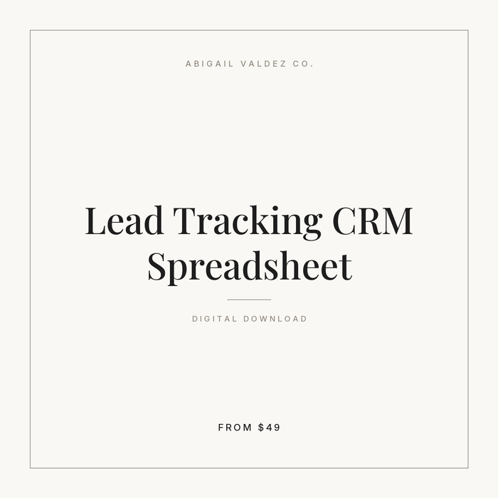 Lead Tracking CRM Spreadsheet